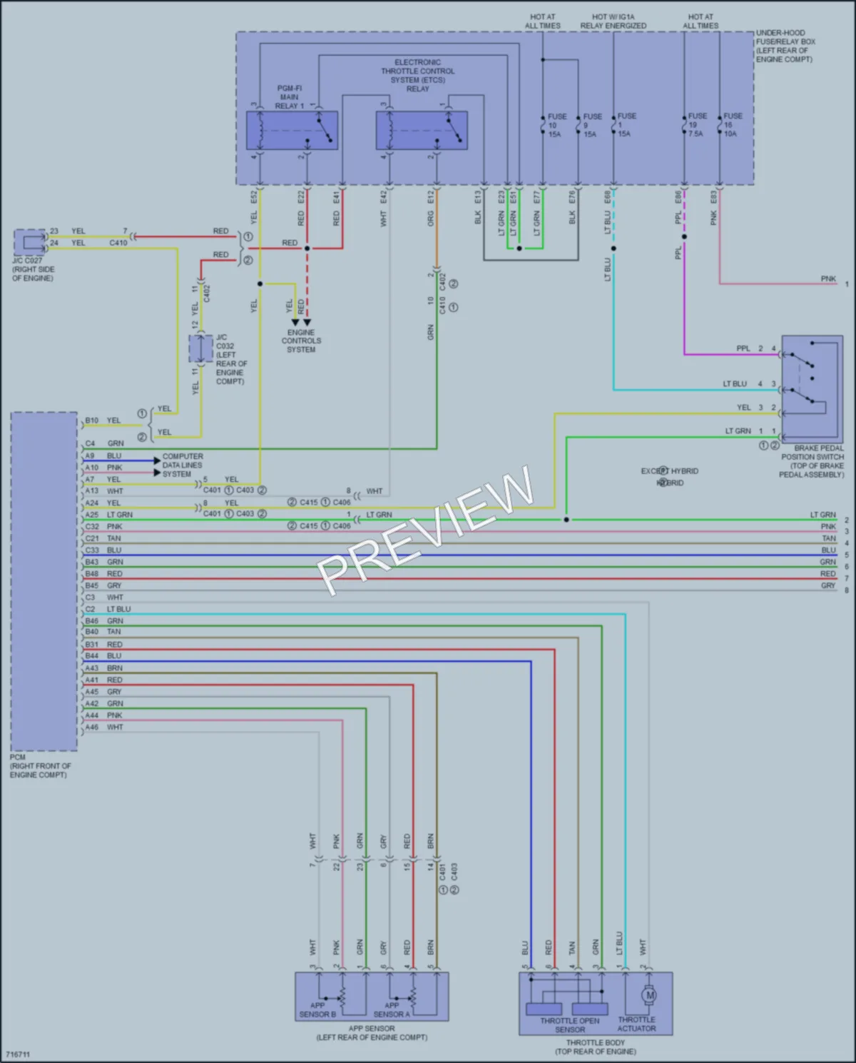 2020 Acura RLXSportHybrid Cruise Control wiring diagram preview