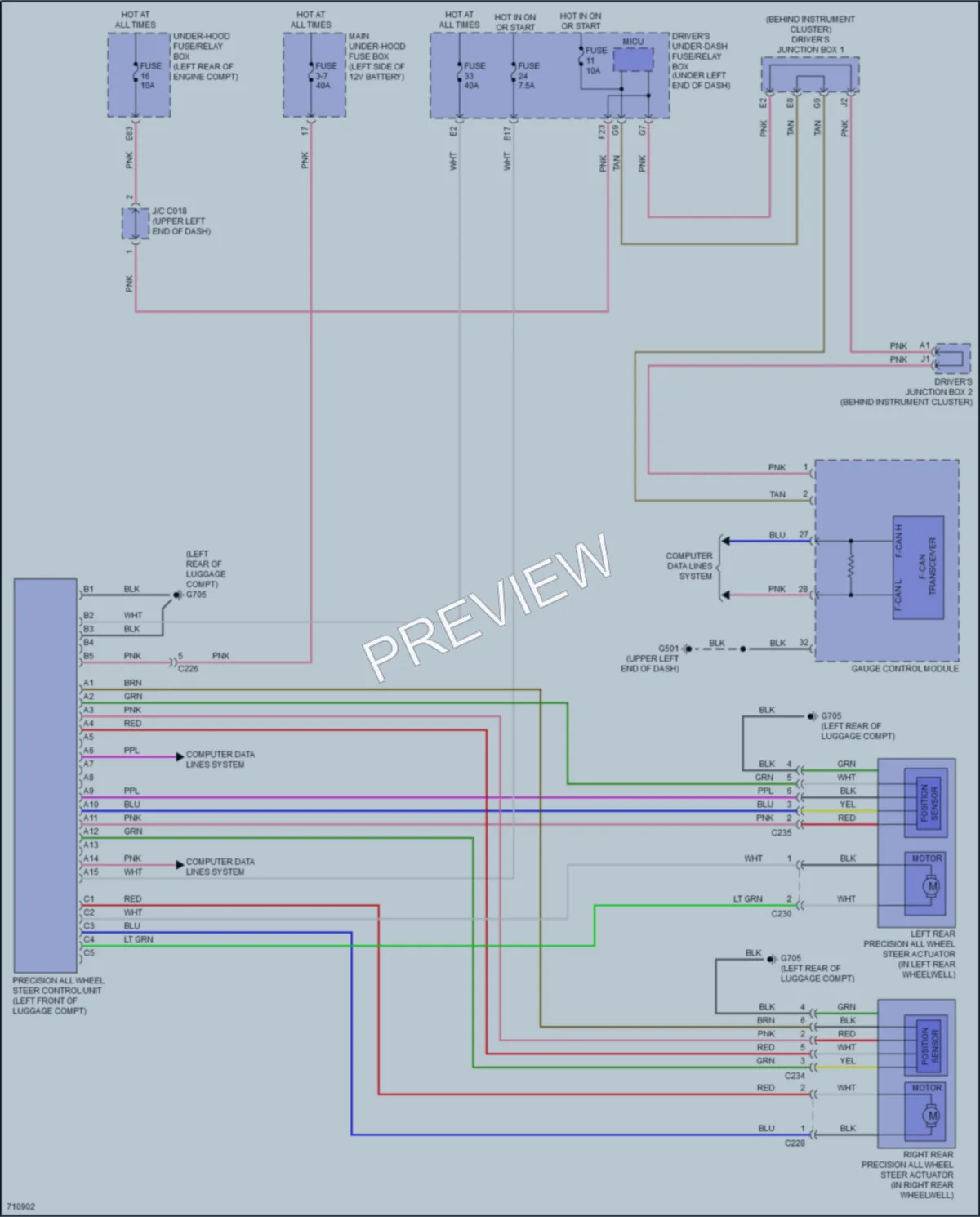 2020 Acura RLXSportHybrid Electronic Power Steering wiring diagram preview