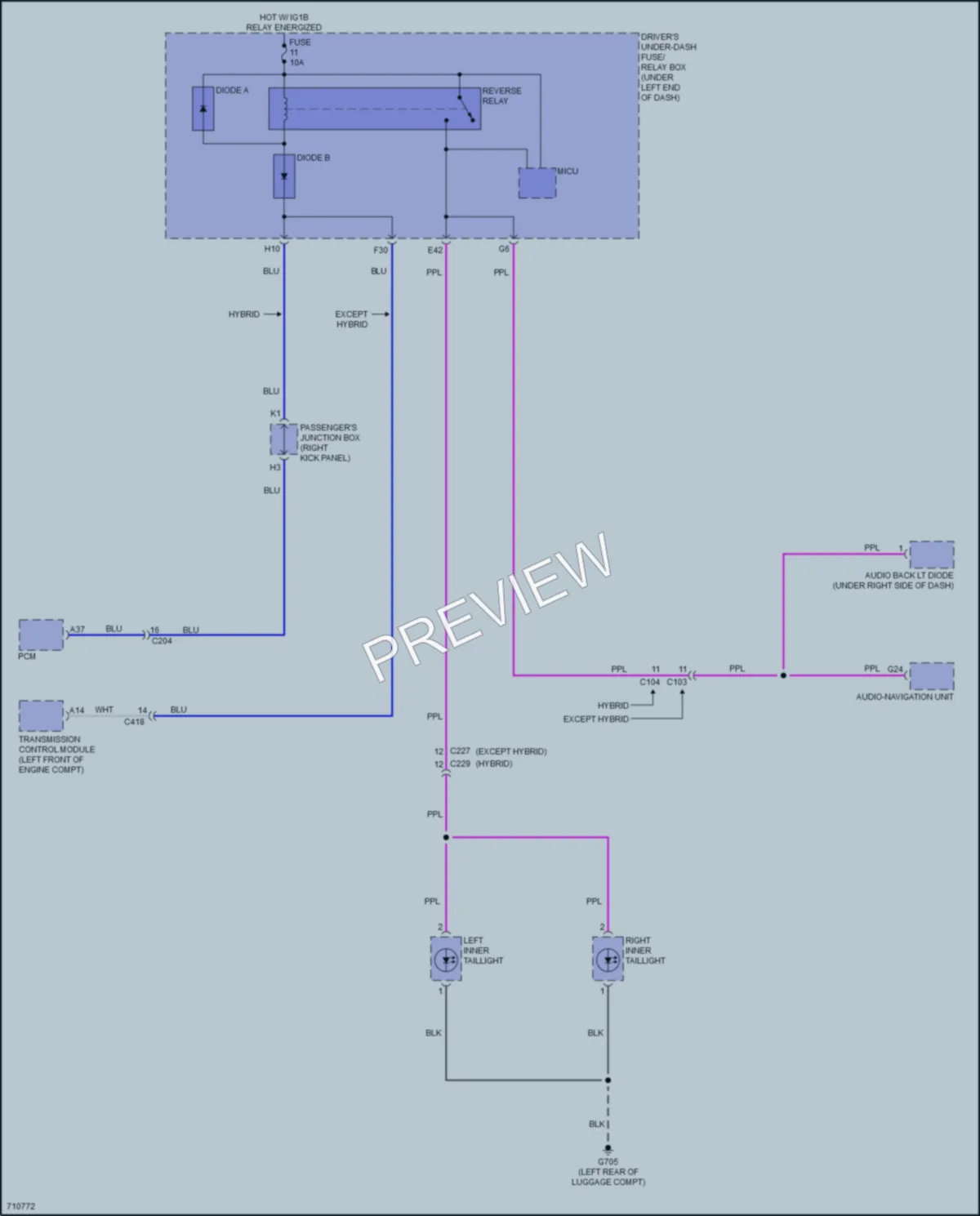 2020 Acura RLXSportHybrid Exterior Lights wiring diagram preview