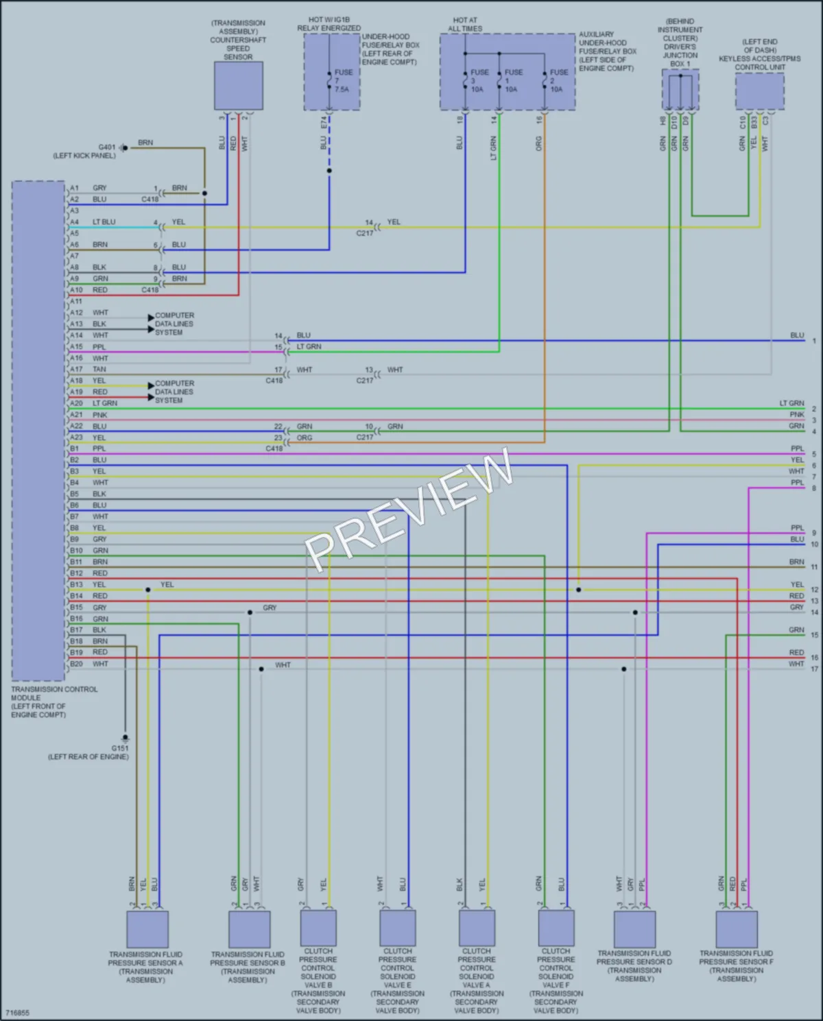 2020 Acura RLXSportHybrid Transmission wiring diagram preview