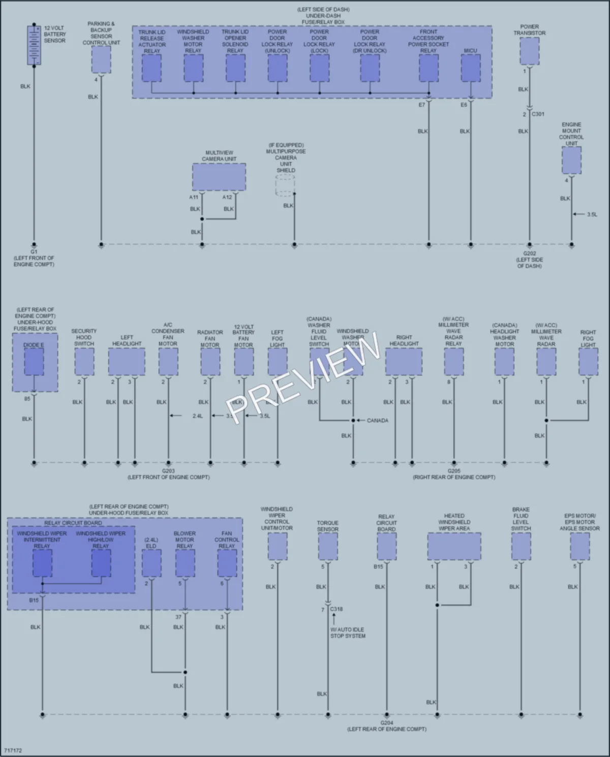 2020 Acura TLX Ground Distribution wiring diagram preview
