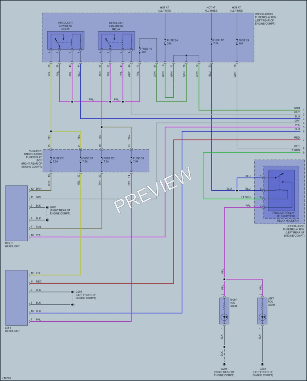 2020 Acura TLX Headlights wiring diagram preview