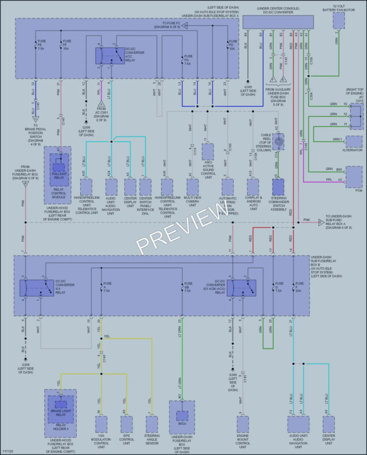 2020 Acura TLX Power Distribution wiring diagram preview