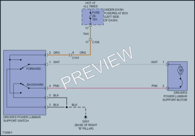 2020 Acura TLX Power Seats wiring diagram preview