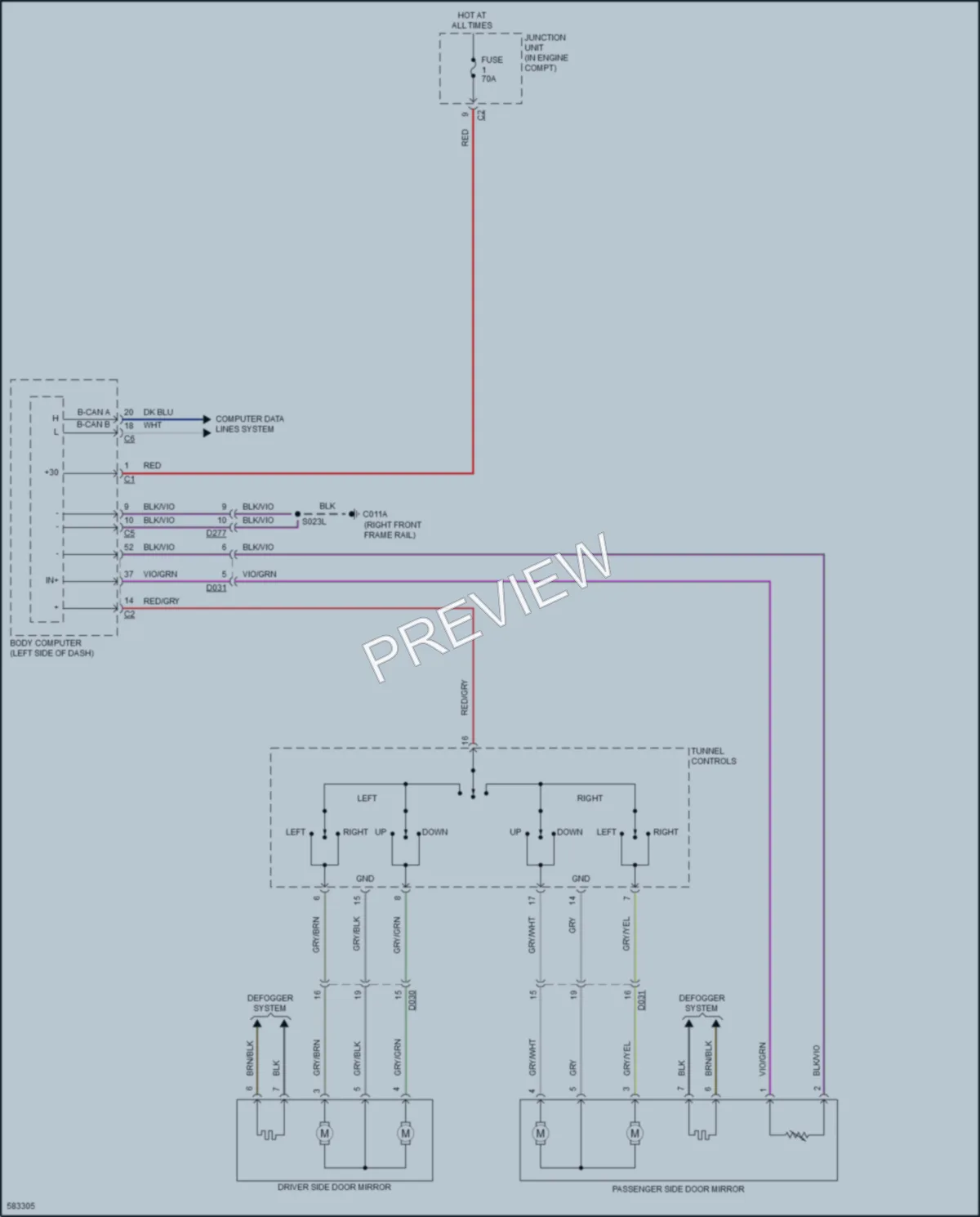 2020 AlfaRomeo 4C Power Mirrors wiring diagram preview