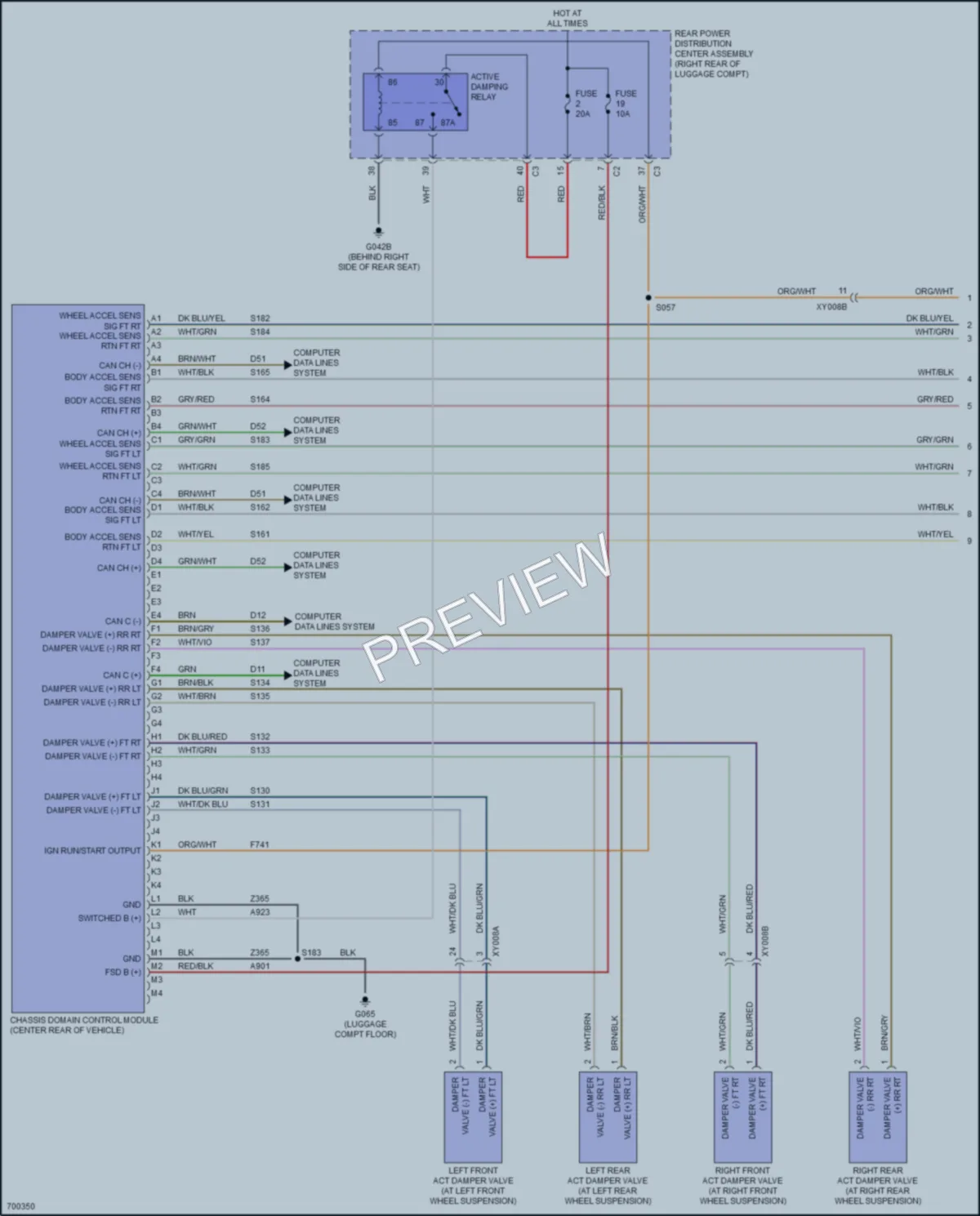 2020 AlfaRomeo Stelvio Electronic Suspension wiring diagram preview