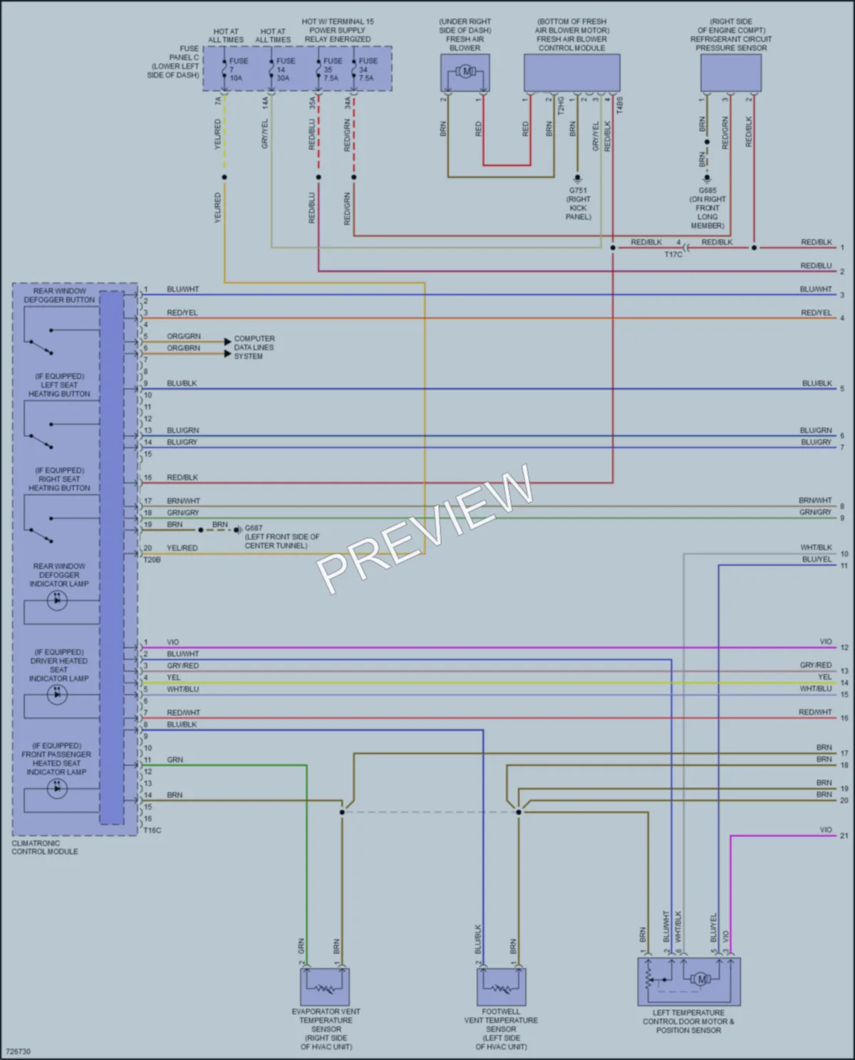 2020 Audi A3 Air Conditioning wiring diagram preview