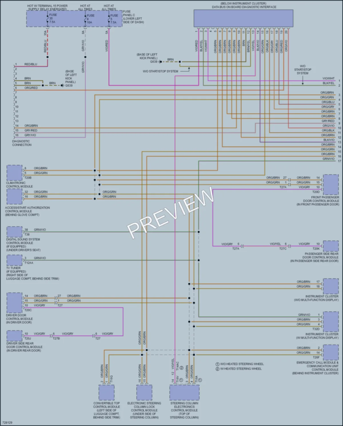 2020 Audi A3 Computer Data Lines wiring diagram preview