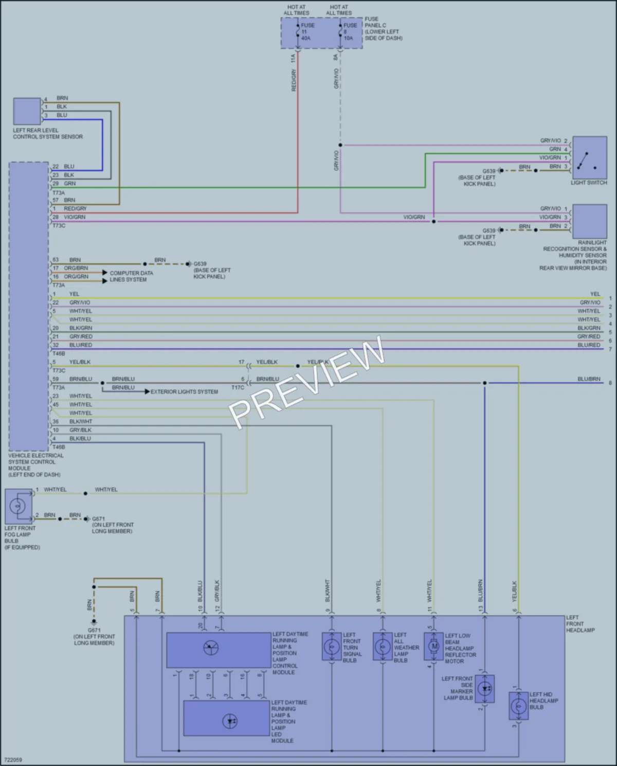 2020 Audi A3 Headlights wiring diagram preview