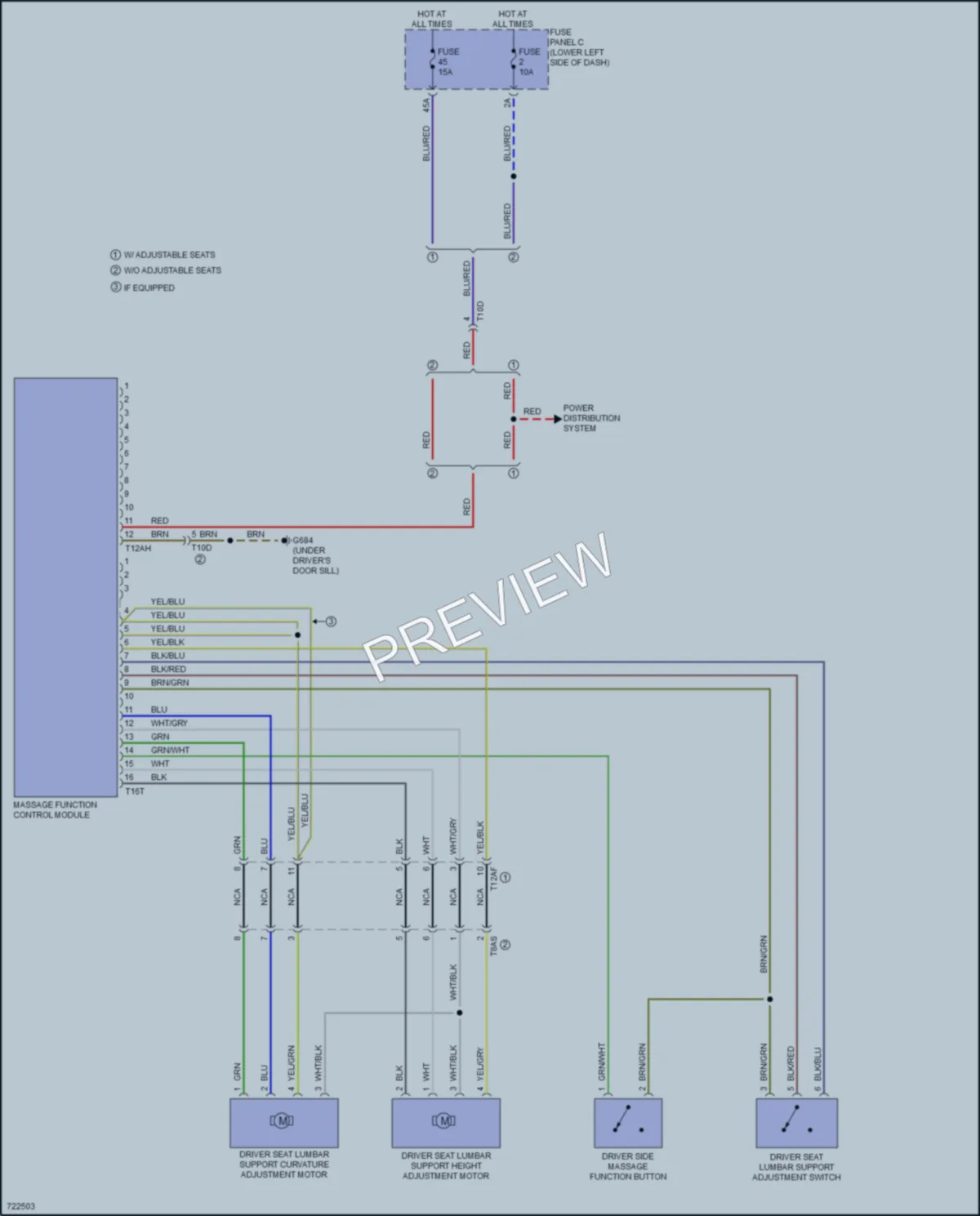2020 Audi A3 Power Seats wiring diagram preview