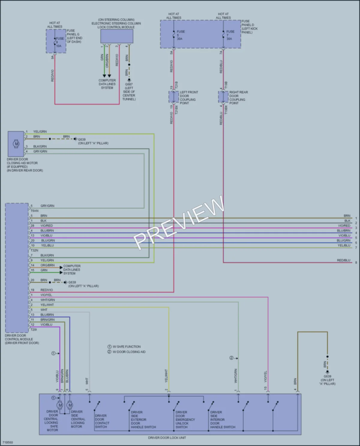 2020 Audi A6 Anti Theft wiring diagram preview