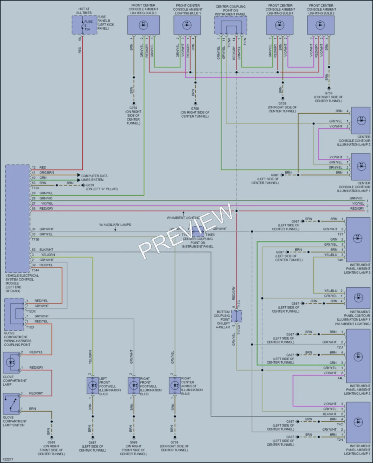 2020 Audi A6 Interior Lights wiring diagram preview