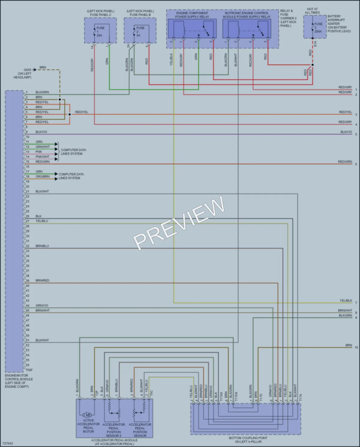 2020 Audi A6allroad Engine Performance wiring diagram preview