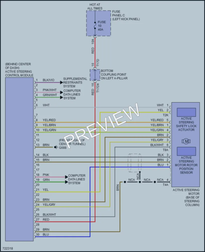 2020 Audi A7 Electronic Power Steering wiring diagram preview