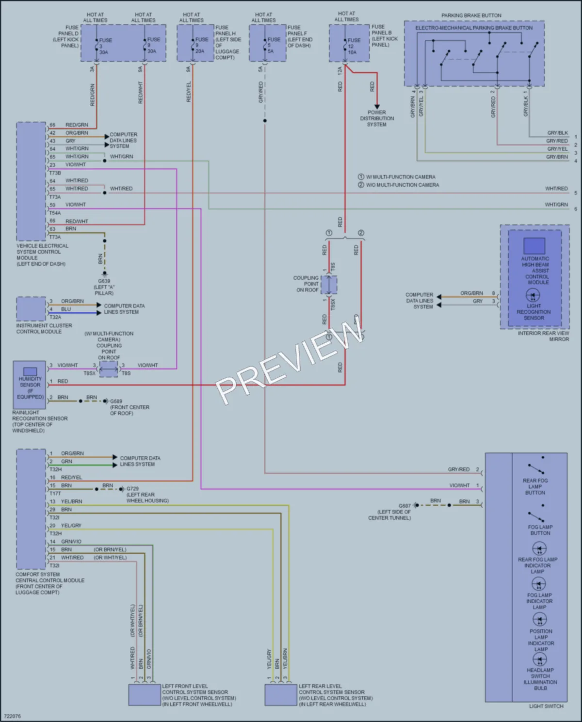 2020 Audi A7 Headlights wiring diagram preview