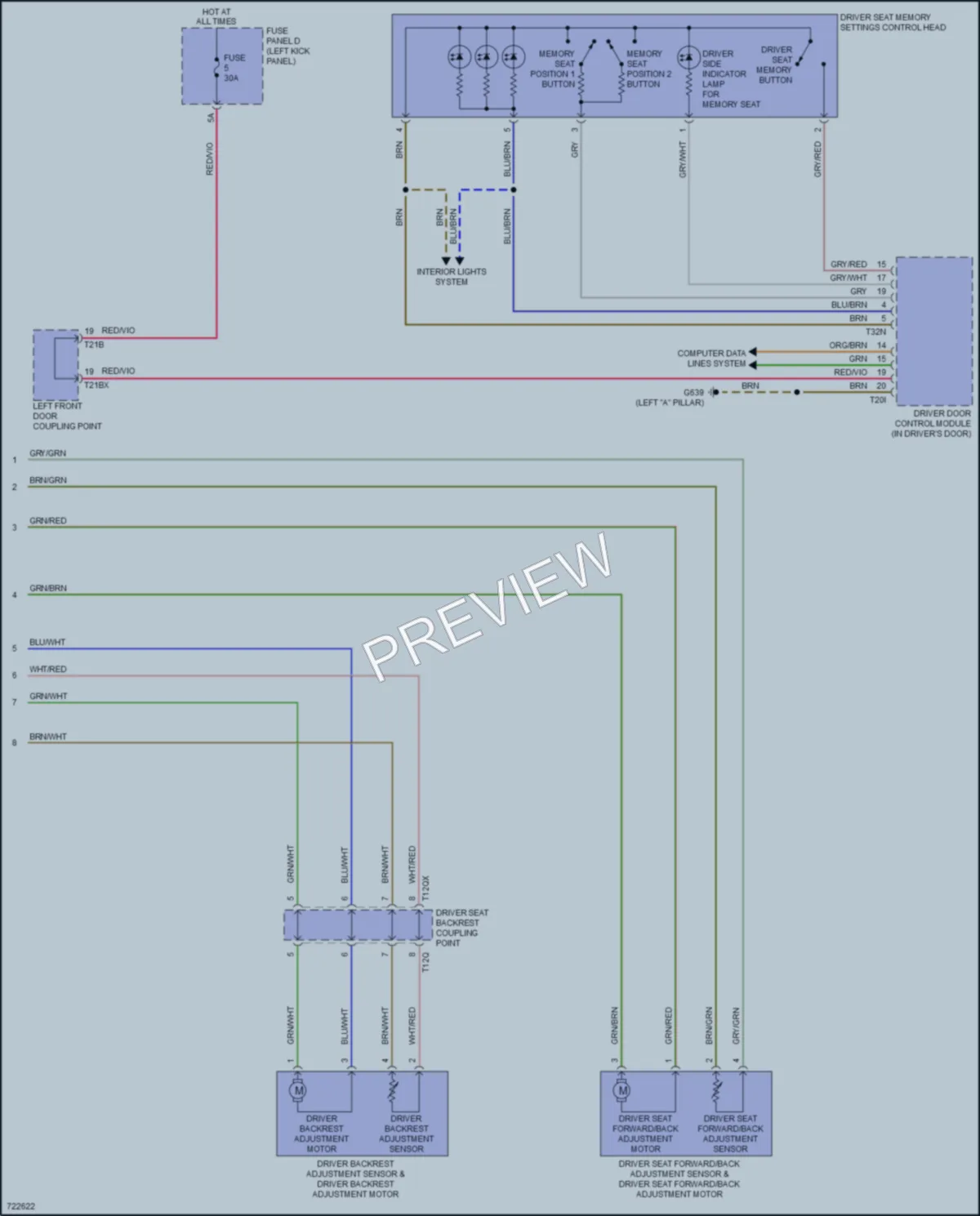 2020 Audi A7 Memory Systems wiring diagram preview
