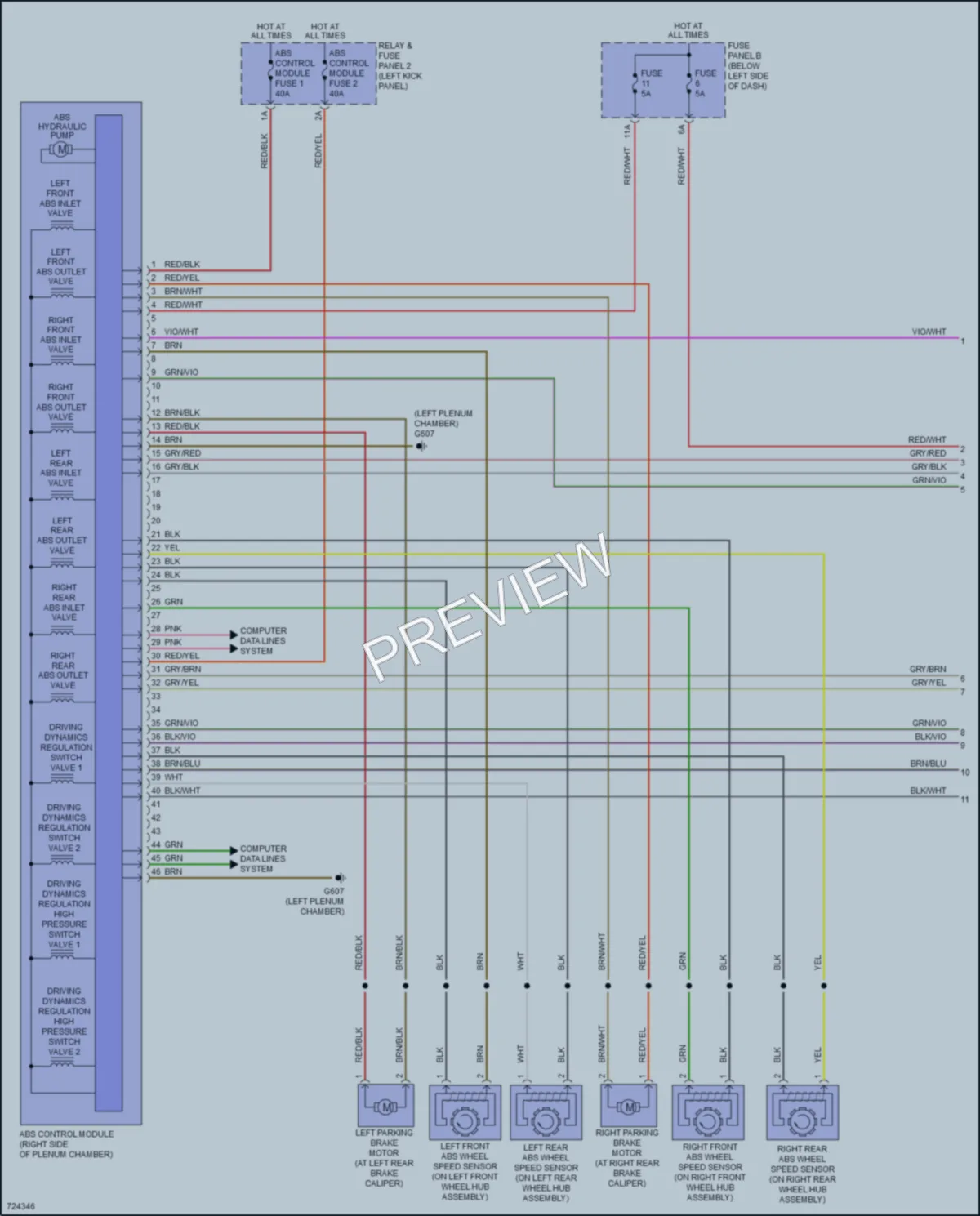 2020 Audi A8Le Anti Lock Brakes wiring diagram preview