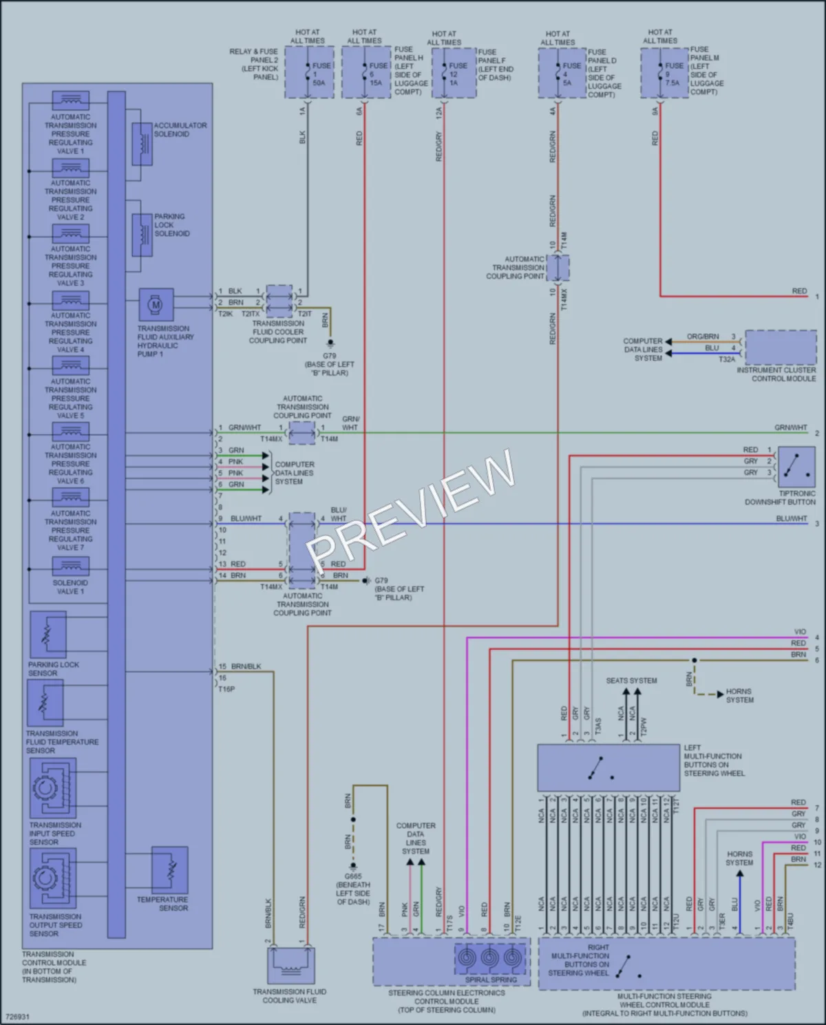 2020 Audi A8Le Transmission wiring diagram preview