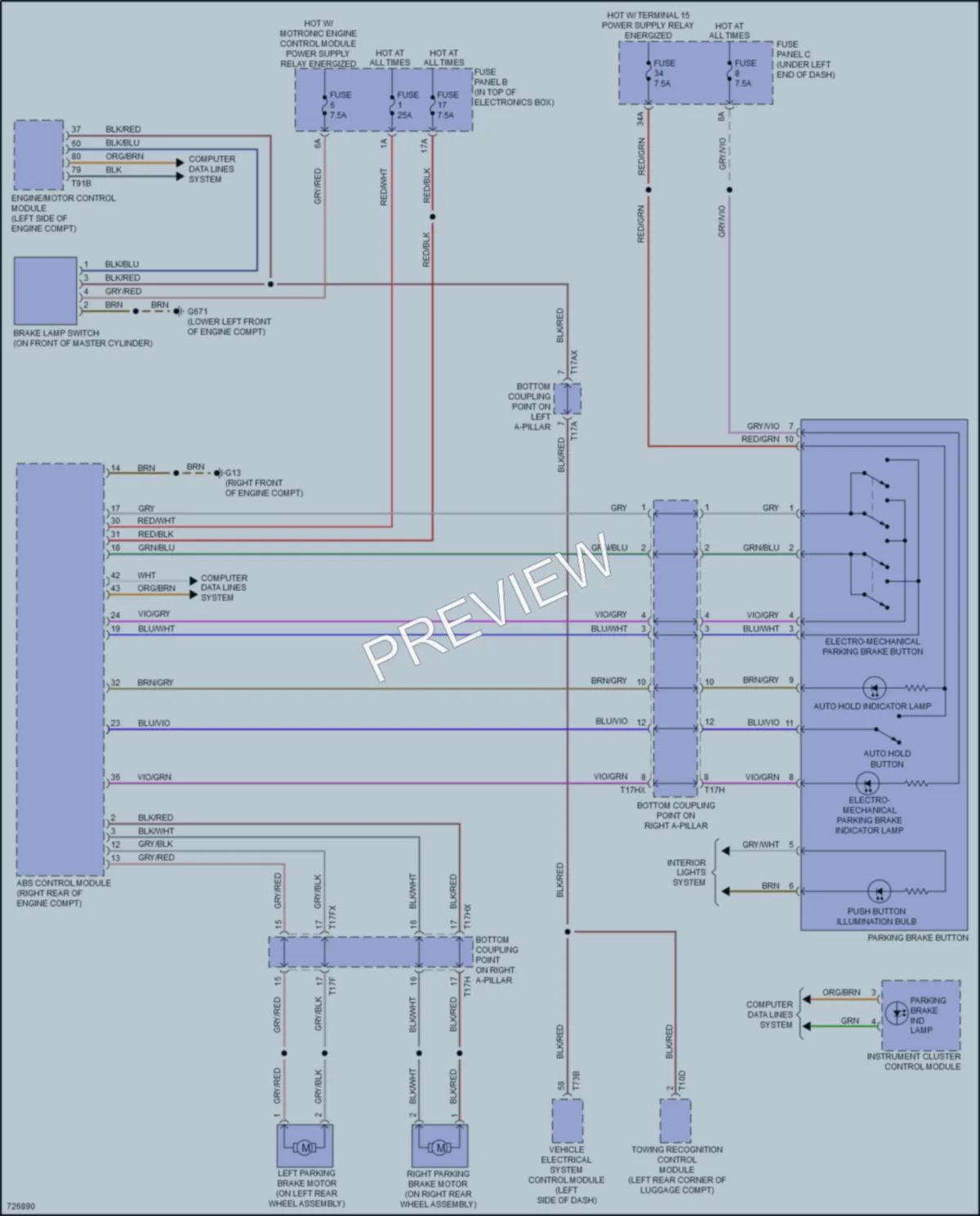 2020 Audi Q3 Shift Interlock wiring diagram preview