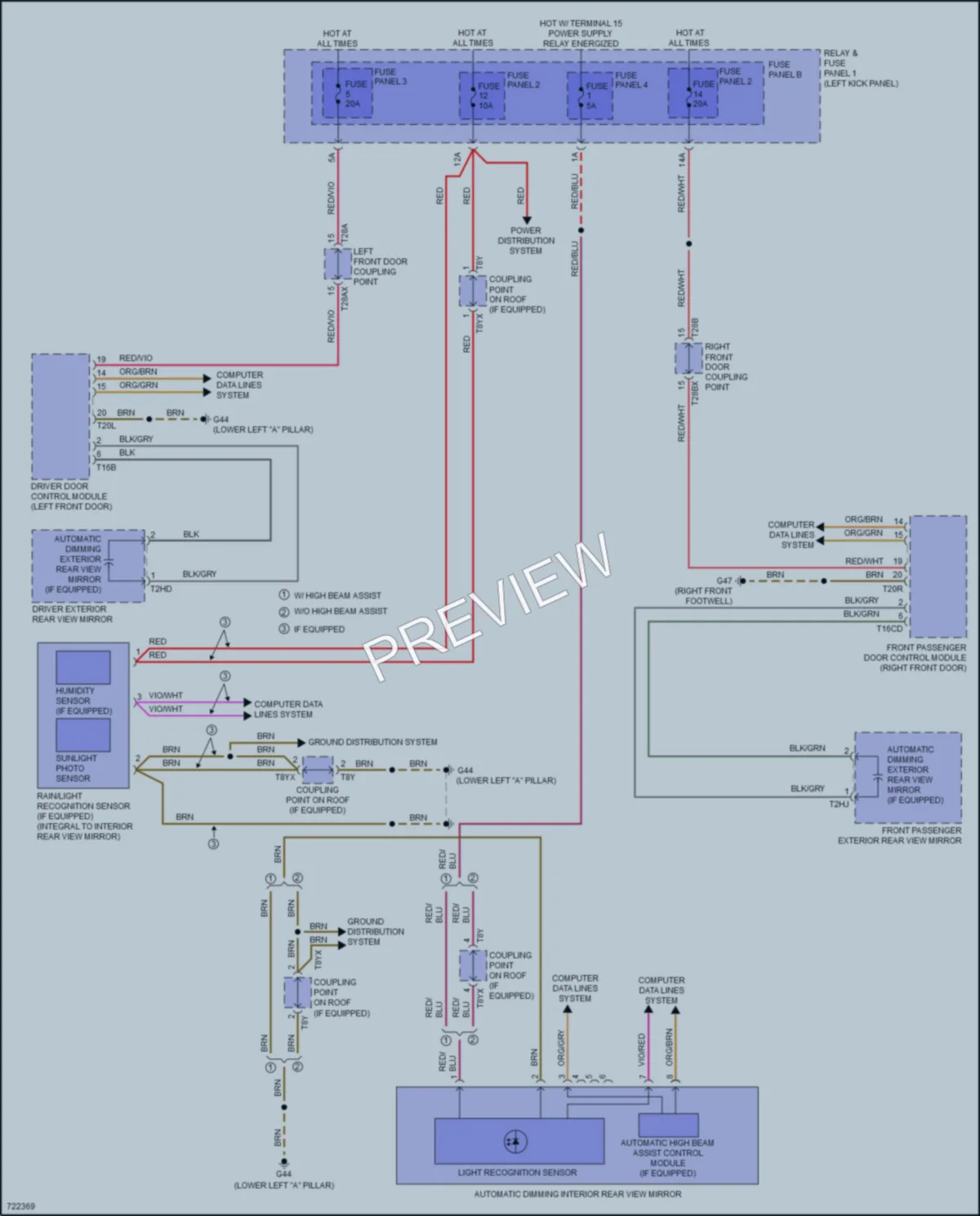 2020 Audi Q5 Power Mirrors wiring diagram preview