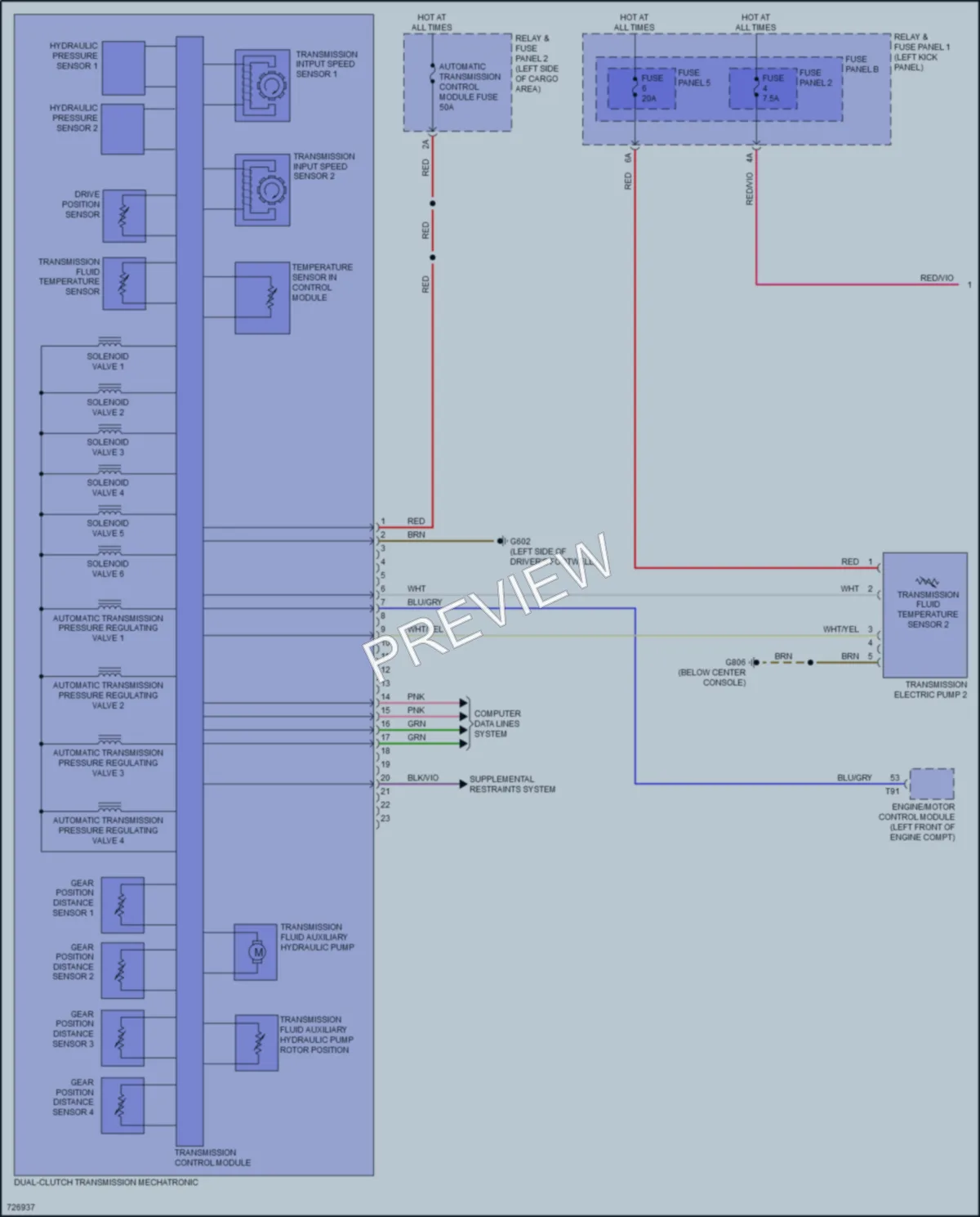 2020 Audi Q5 Transmission wiring diagram preview