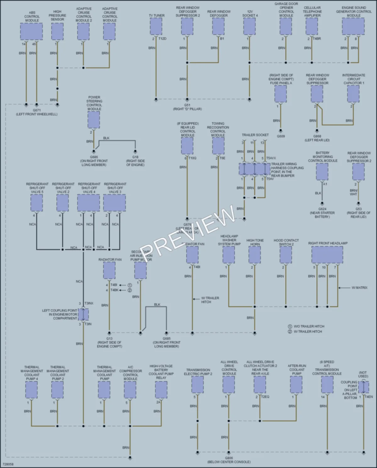 2020 Audi Q5e Ground Distribution wiring diagram preview
