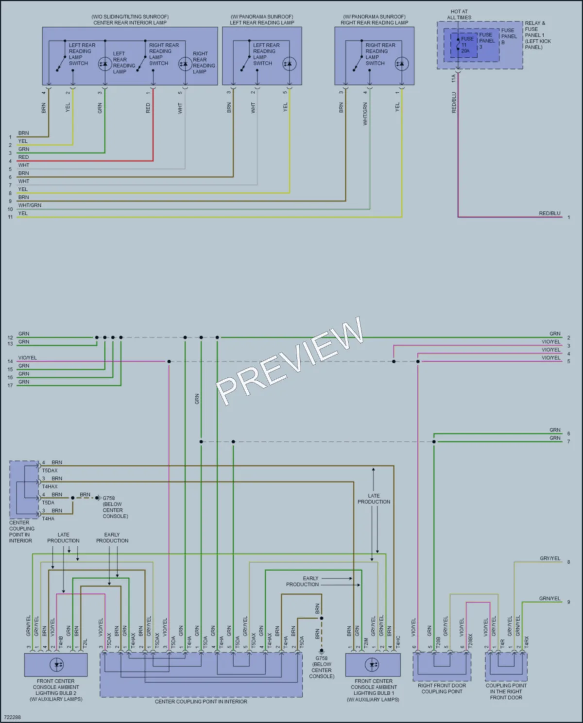2020 Audi Q5e Interior Lights wiring diagram preview
