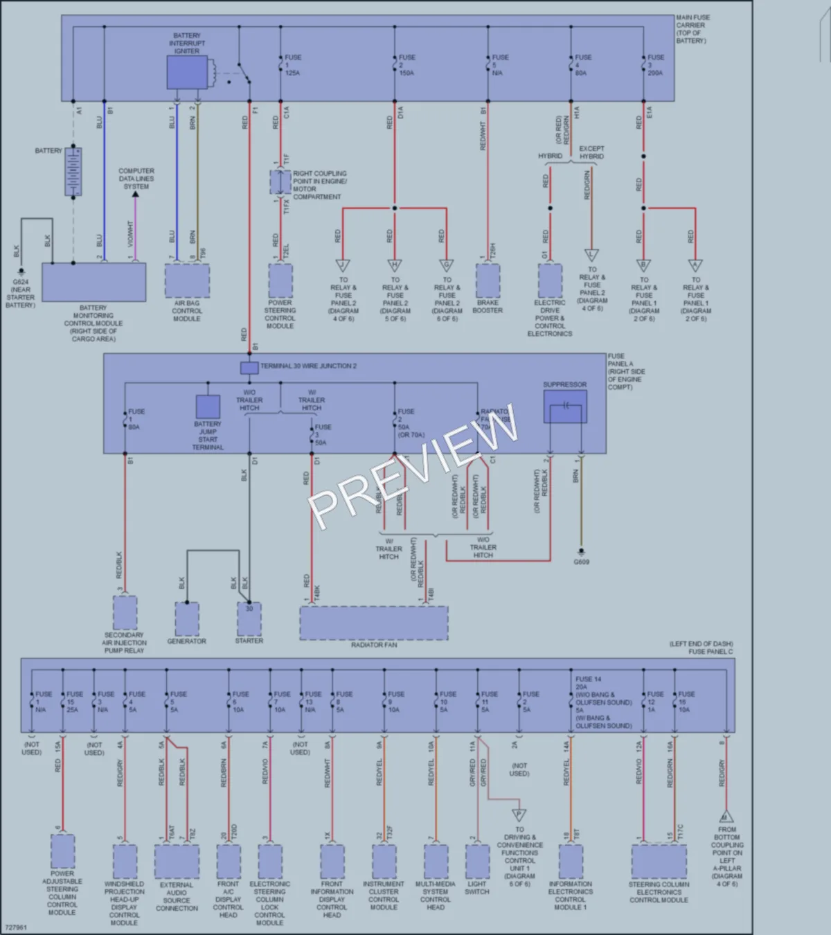 2020 Audi Q5e Power Distribution wiring diagram preview