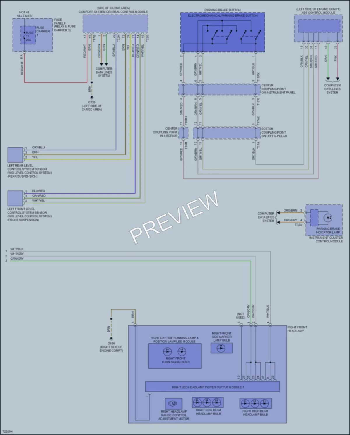 2020 Audi Q7 Headlights wiring diagram preview