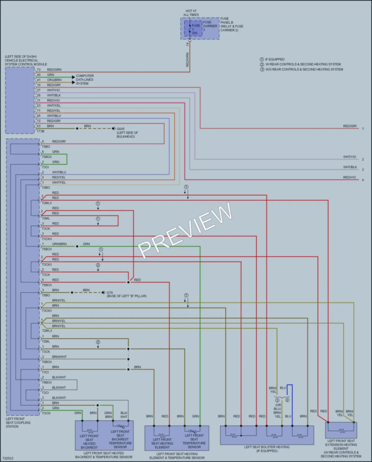 2020 Audi Q7 Power Seats wiring diagram preview
