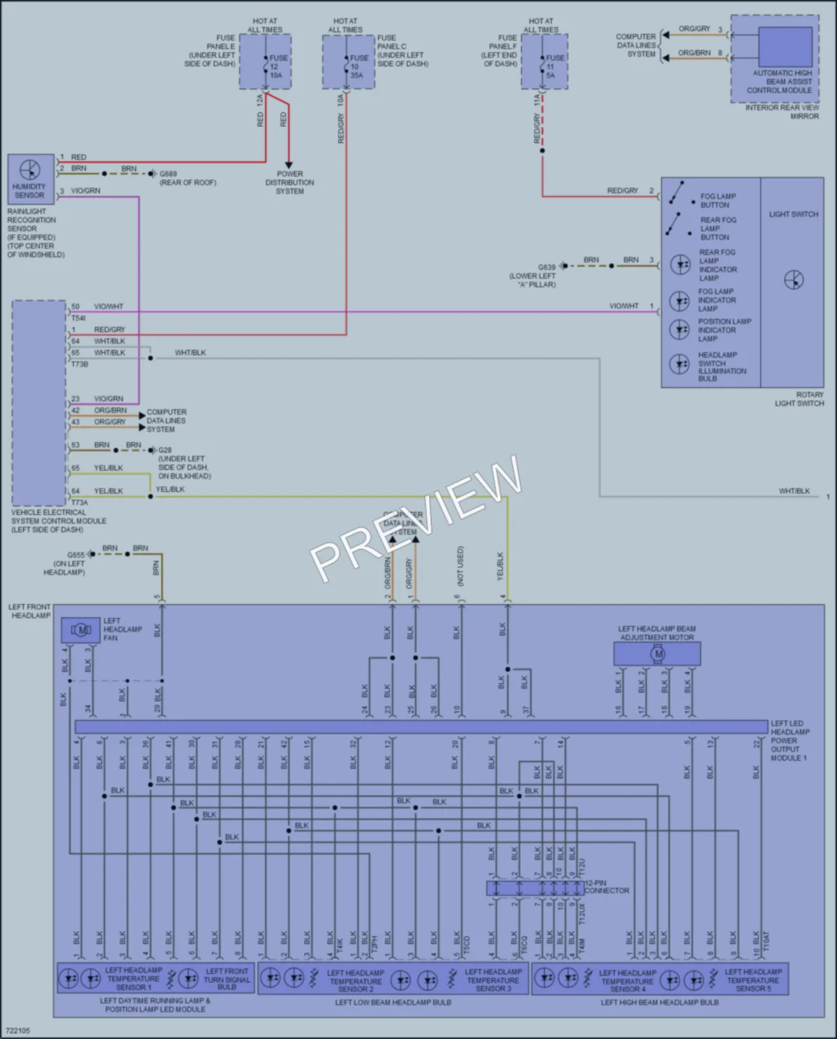2020 Audi Q8 Headlights wiring diagram preview
