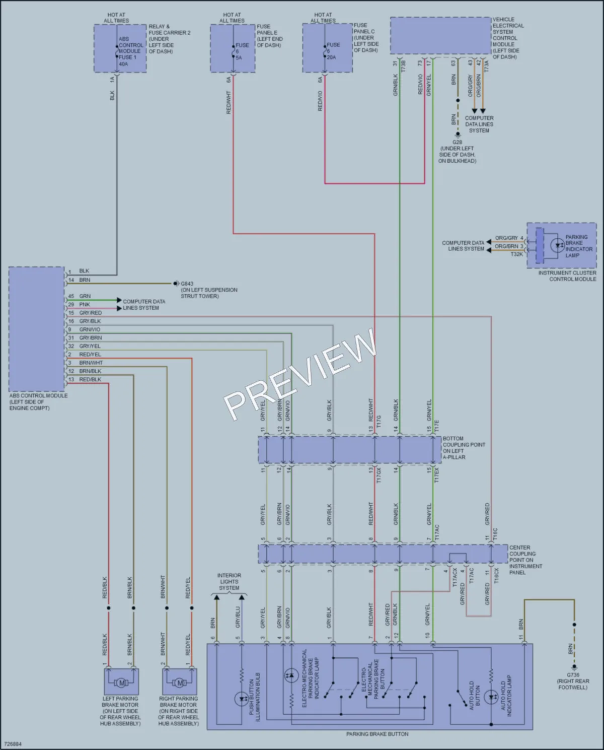 2020 Audi Q8 Shift Interlock wiring diagram preview