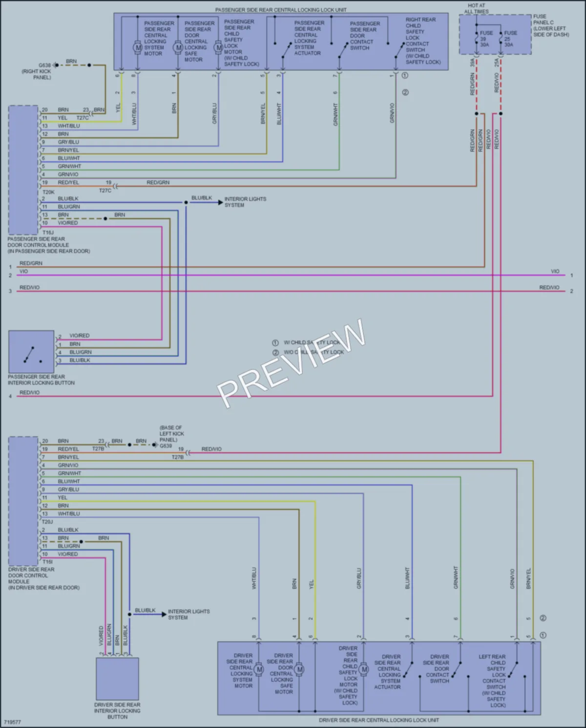 2020 Audi RS3 Anti Theft wiring diagram preview