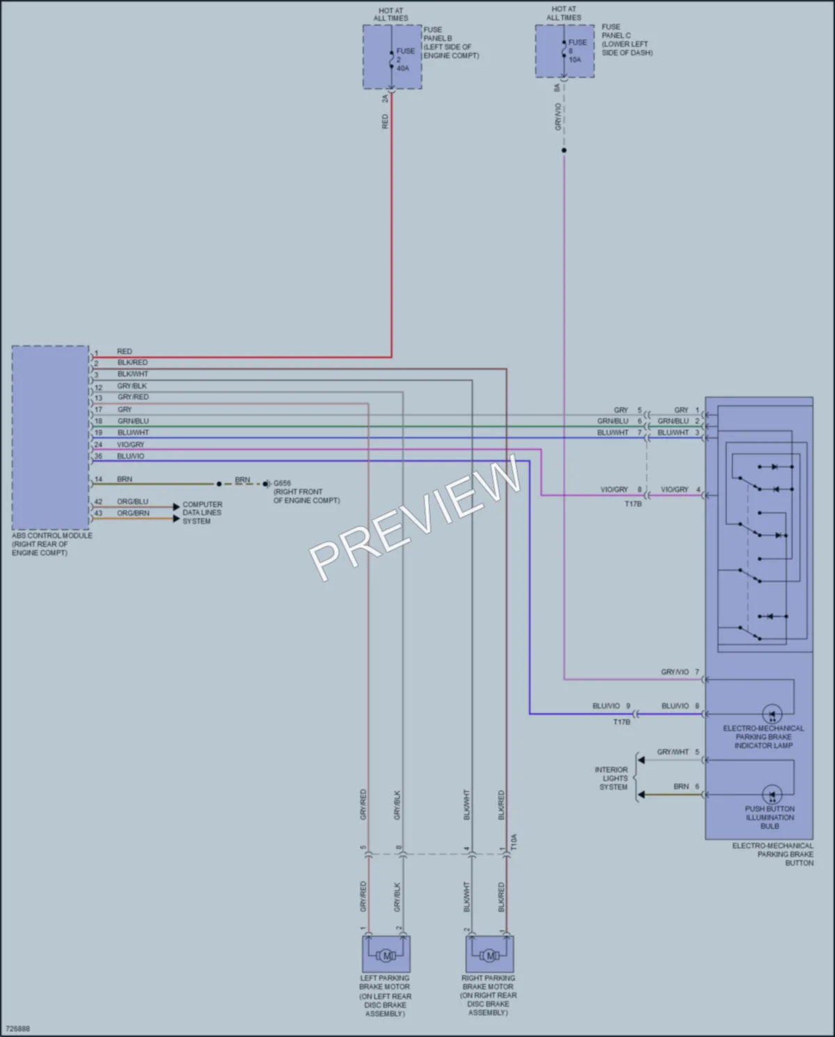 2020 Audi RS3 Shift Interlock wiring diagram preview