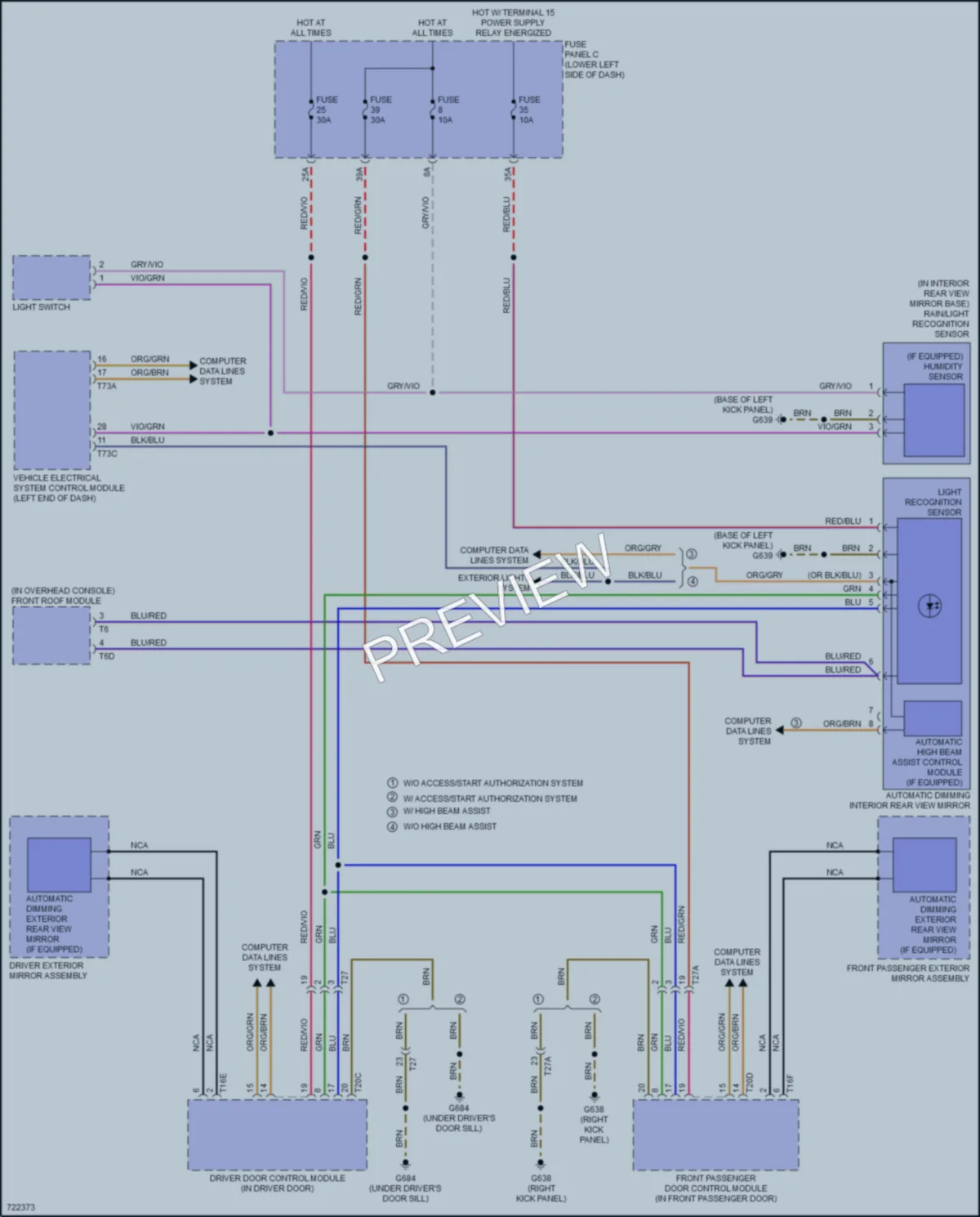 2020 Audi S3 Power Mirrors wiring diagram preview