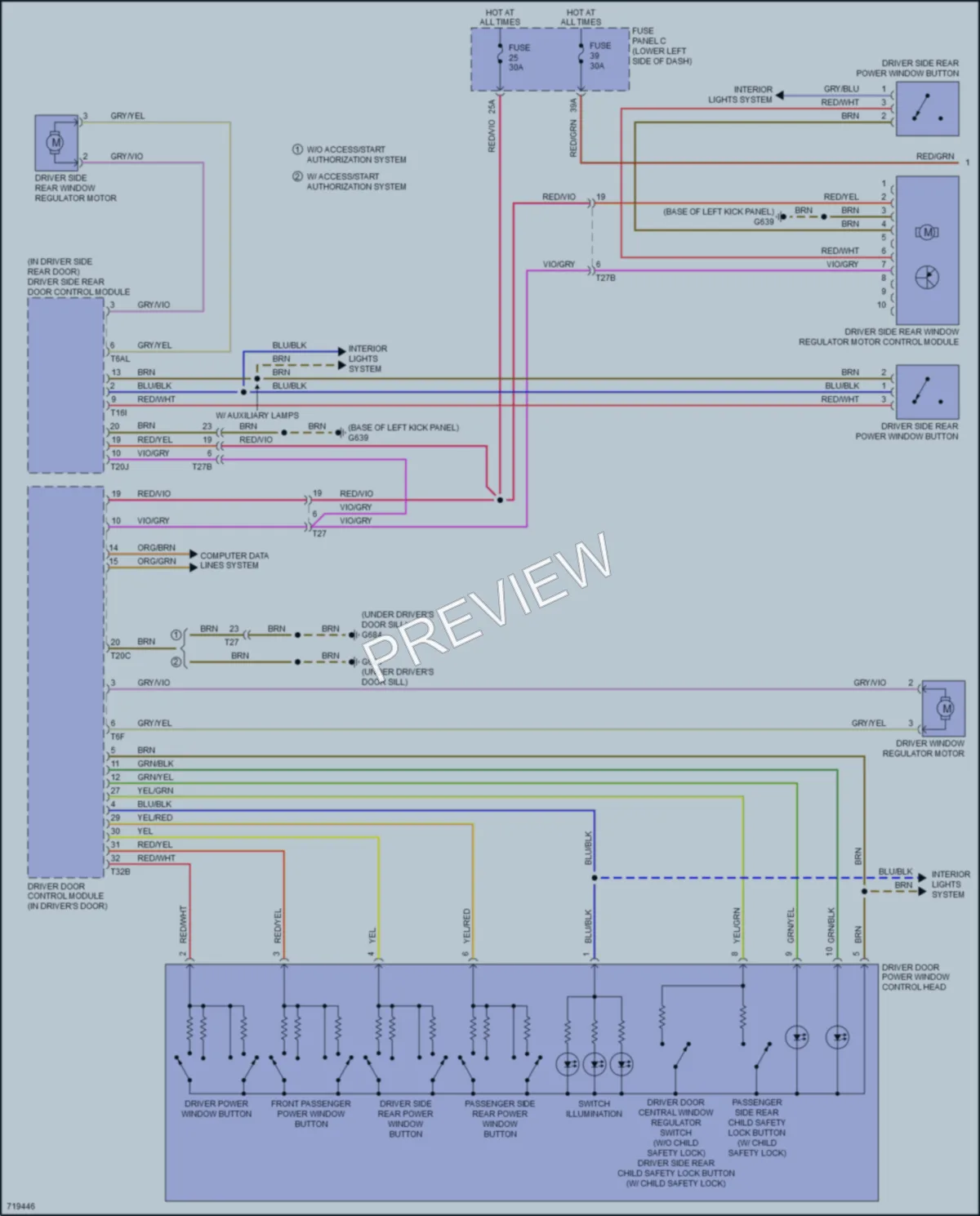 2020 Audi S3 Power Windows wiring diagram preview