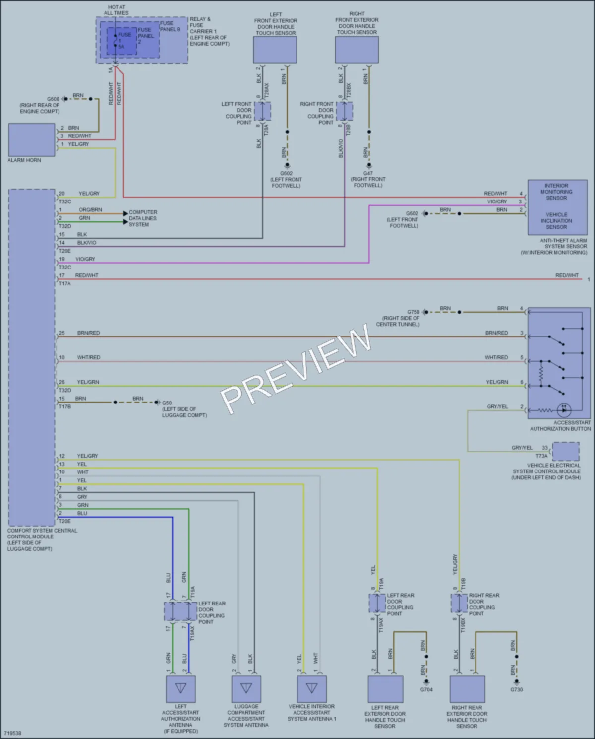 2020 Audi S4 Anti Theft wiring diagram preview