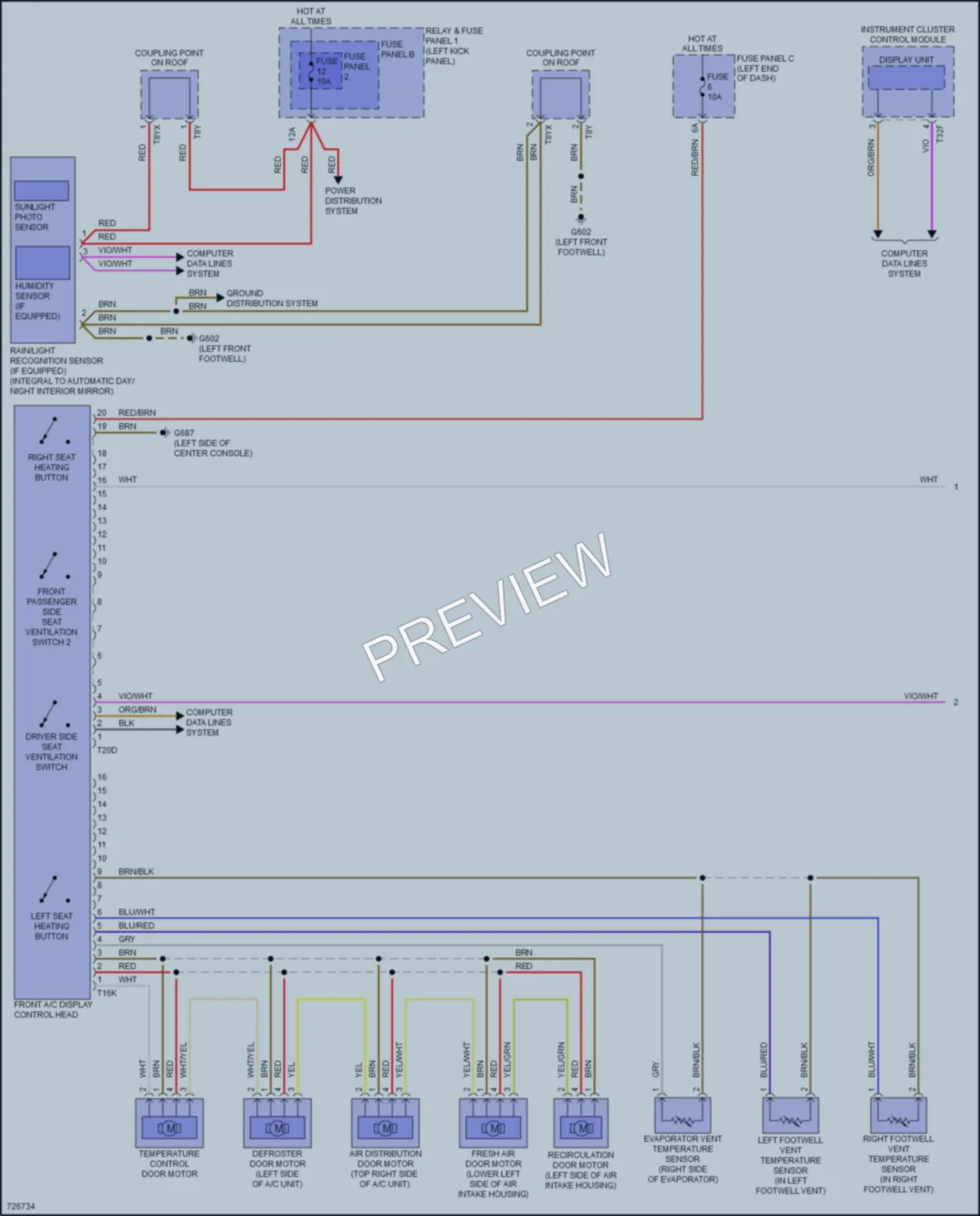 2020 Audi S5 Air Conditioning wiring diagram preview