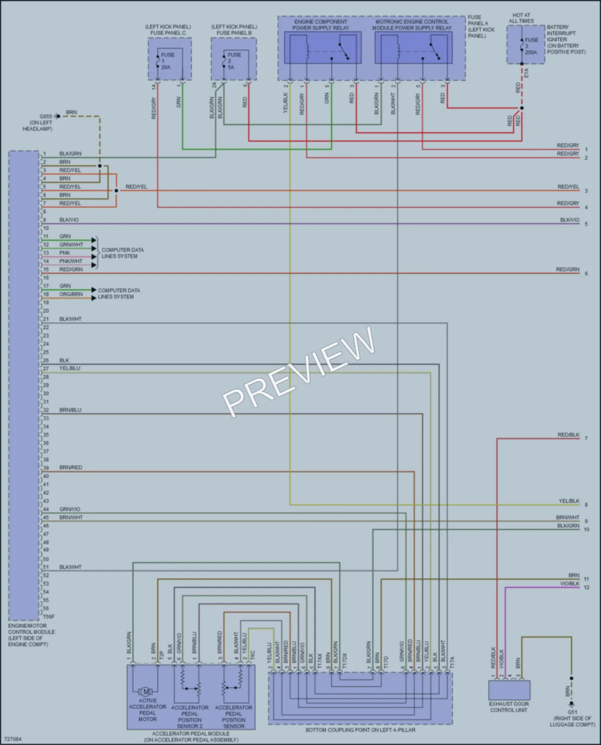 2020 Audi S7 Engine Performance wiring diagram preview