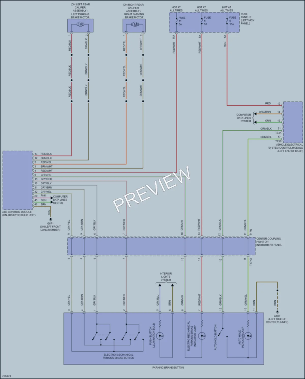 2020 Audi S7 Shift Interlock wiring diagram preview