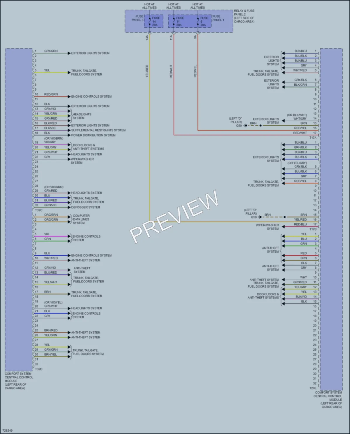 2020 Audi SQ5 Body Control Modules wiring diagram preview