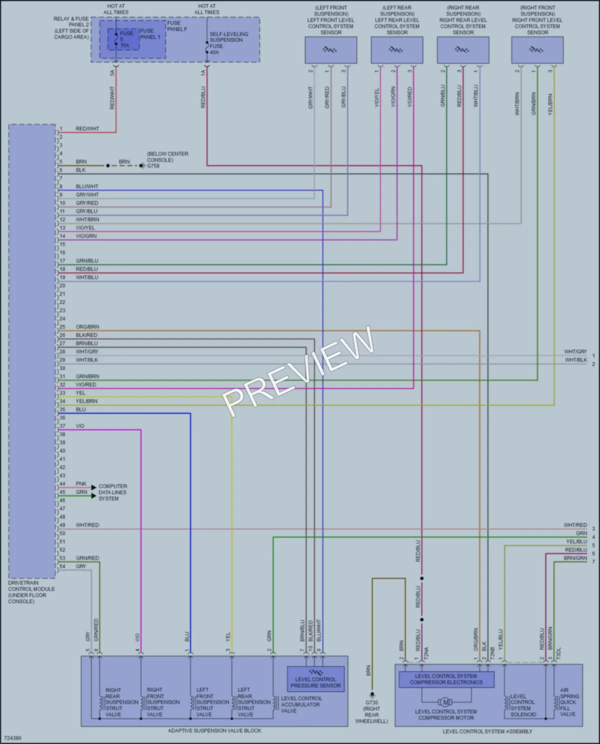 2020 Audi SQ5 Electronic Suspension wiring diagram preview