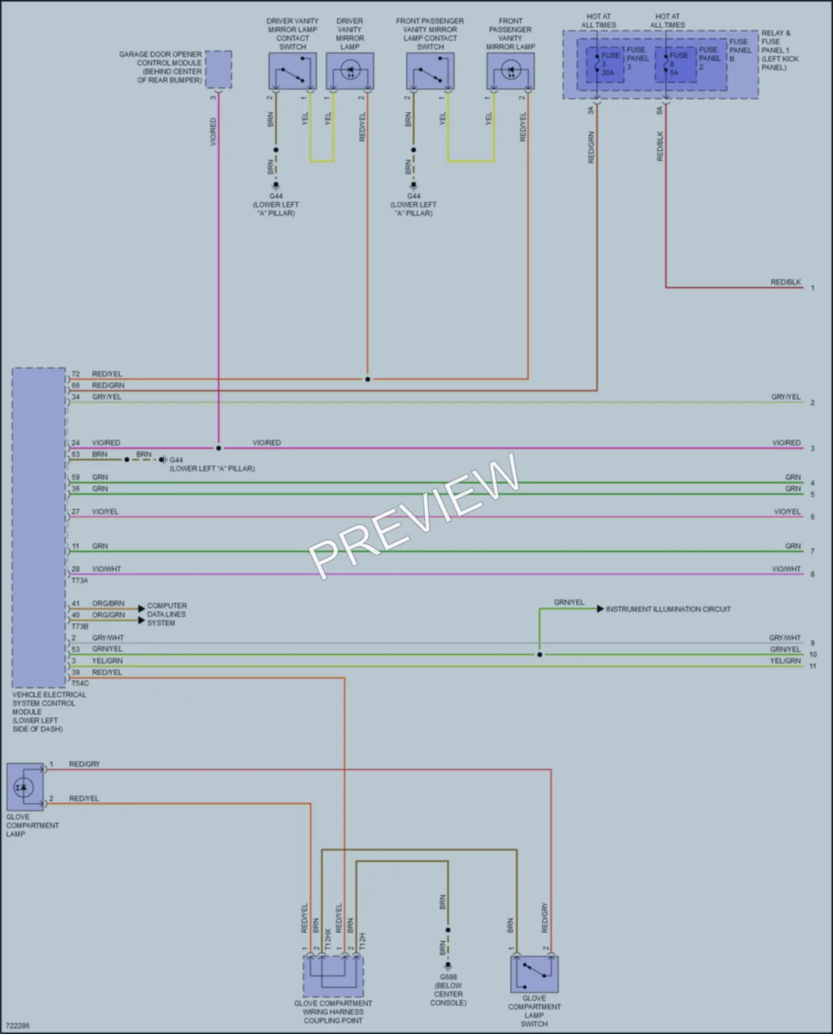 2020 Audi SQ5 Interior Lights wiring diagram preview