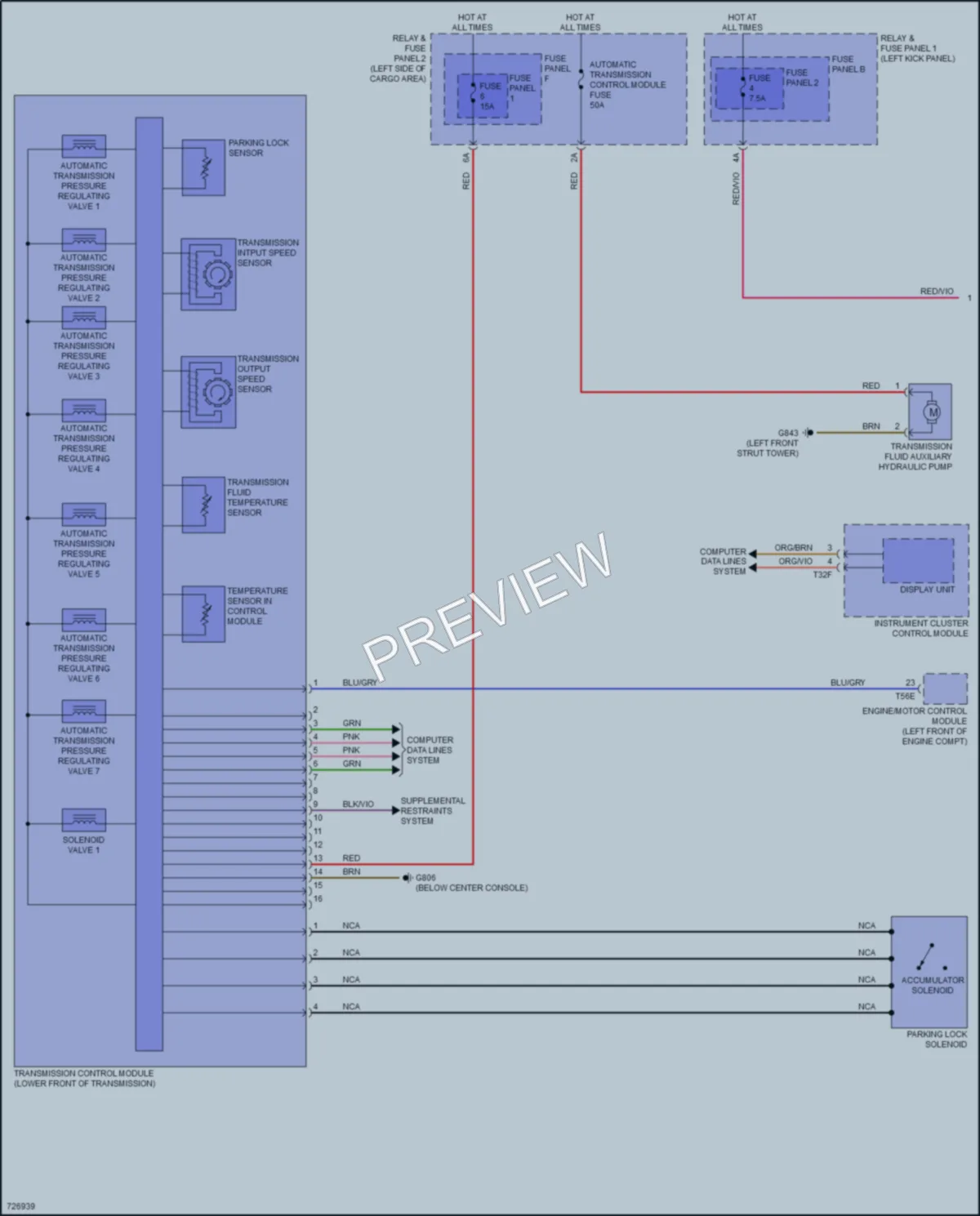 2020 Audi SQ5 Transmission wiring diagram preview
