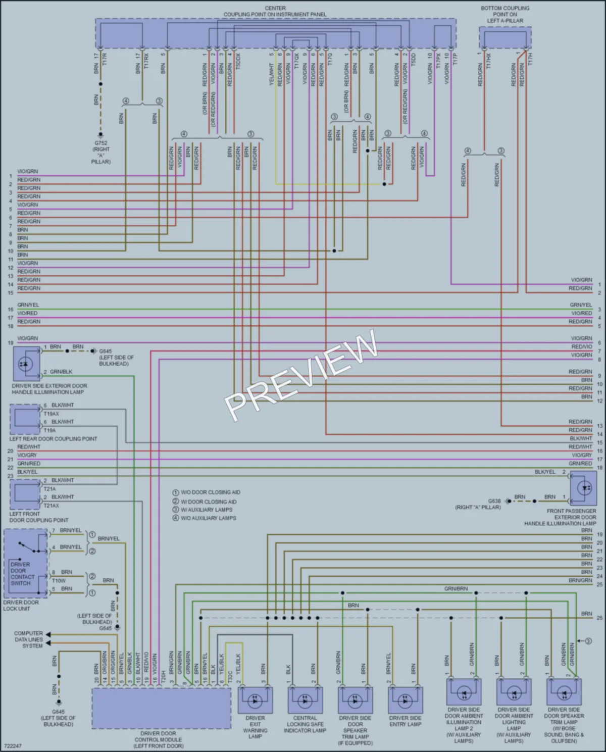 2020 Audi SQ7 Interior Lights wiring diagram preview