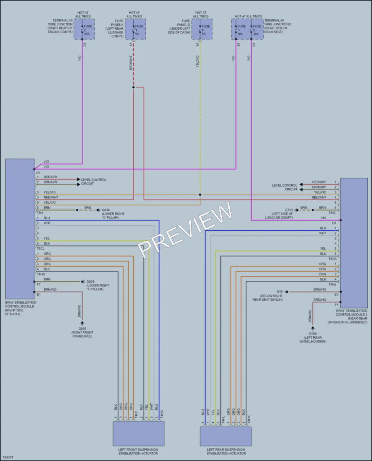 2020 Audi SQ8 Electronic Suspension wiring diagram preview