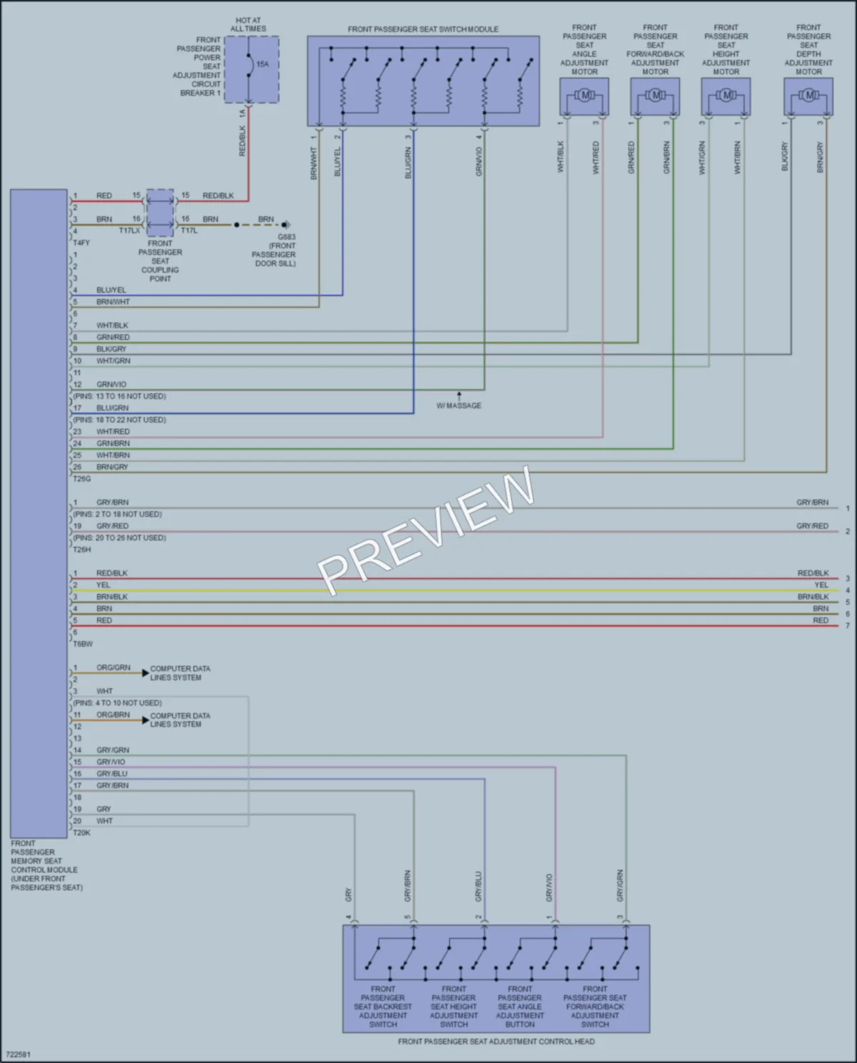 2020 Audi SQ8 Memory Systems wiring diagram preview
