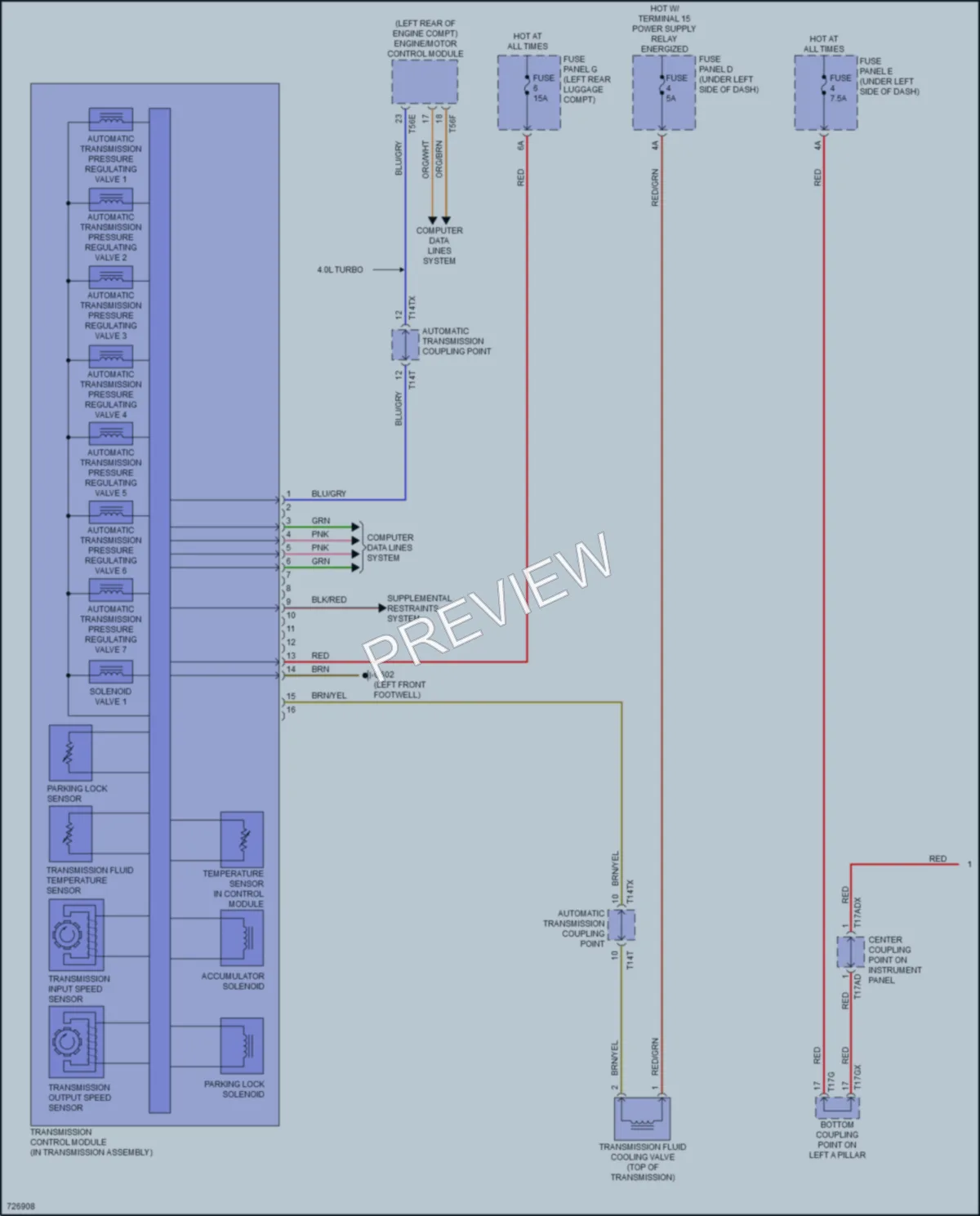 2020 Audi SQ8 Transmission wiring diagram preview
