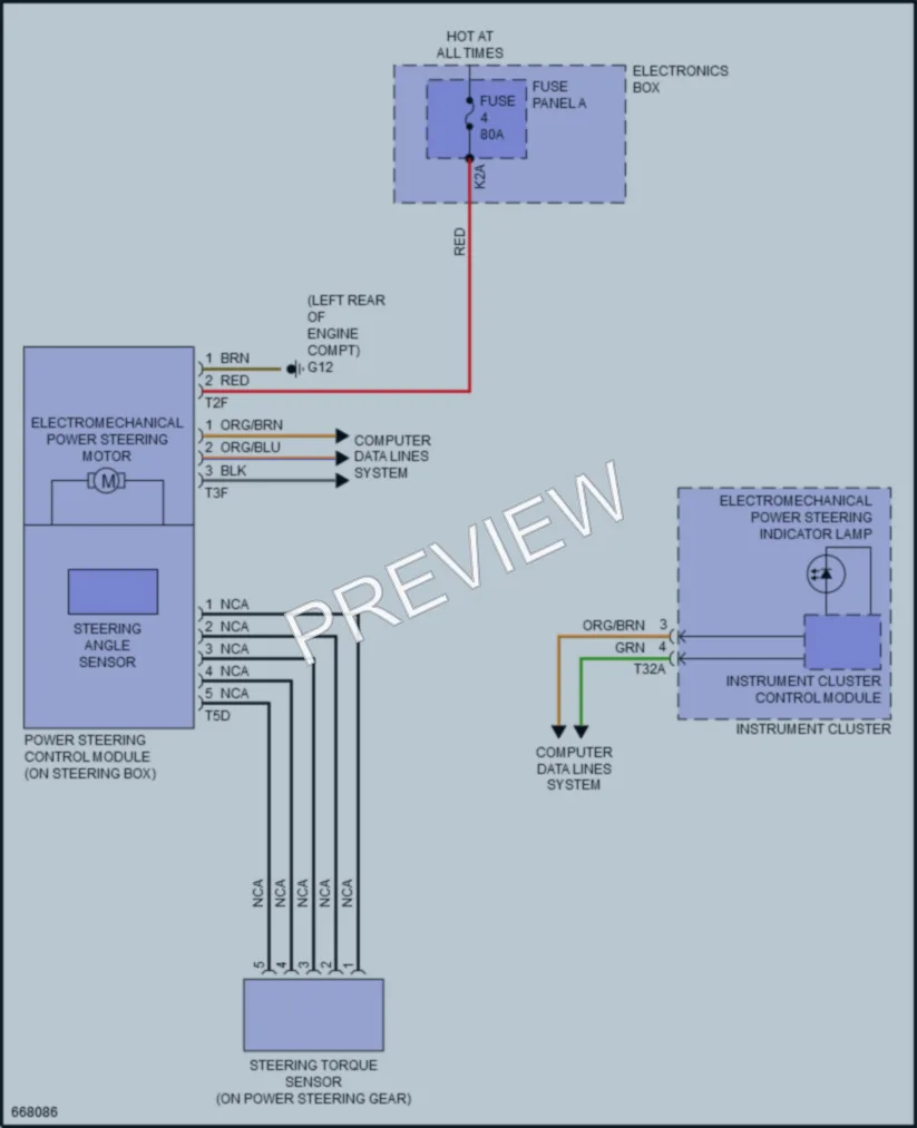 2020 Audi TT Electronic Power Steering wiring diagram preview