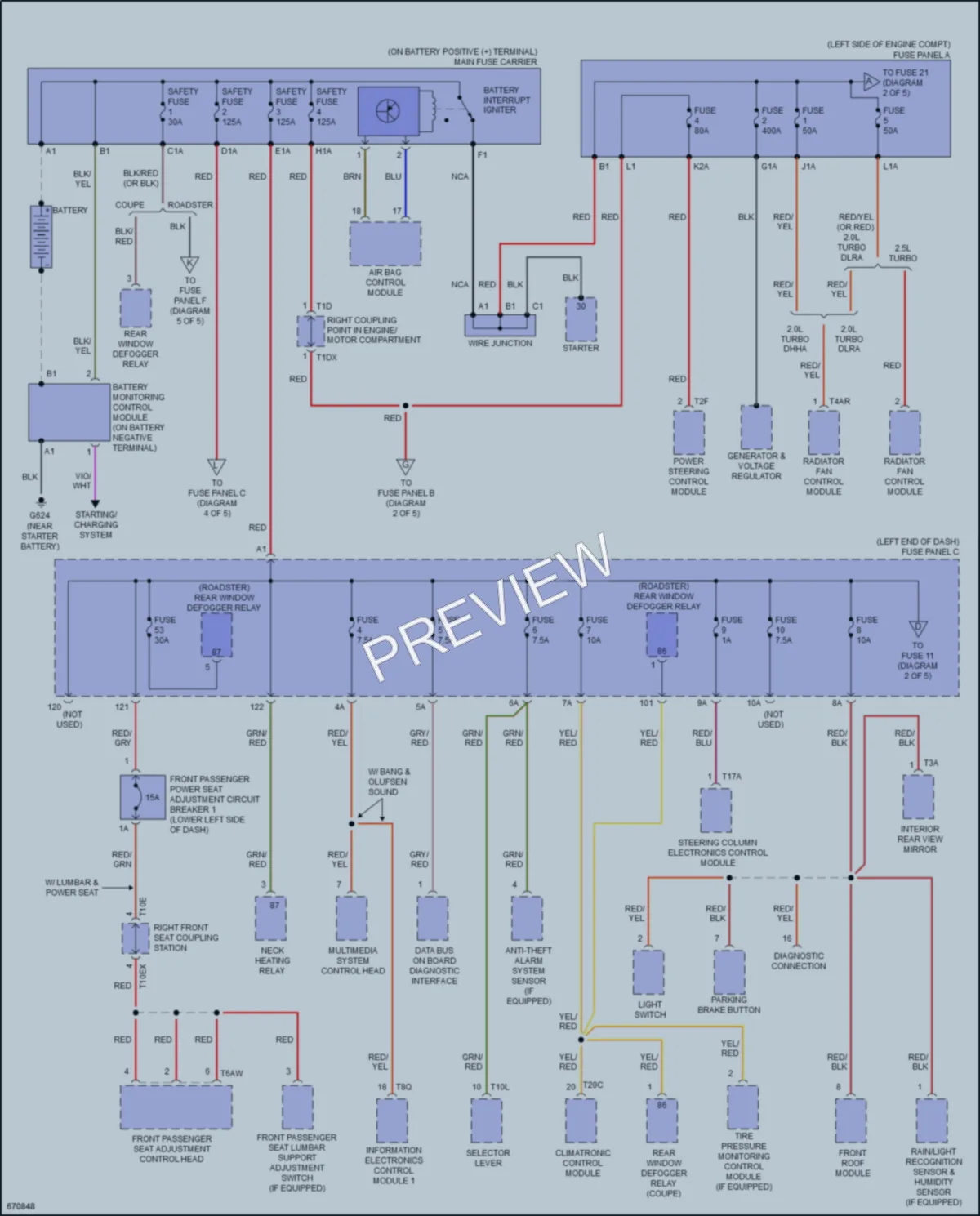2020 Audi TT Power Distribution wiring diagram preview